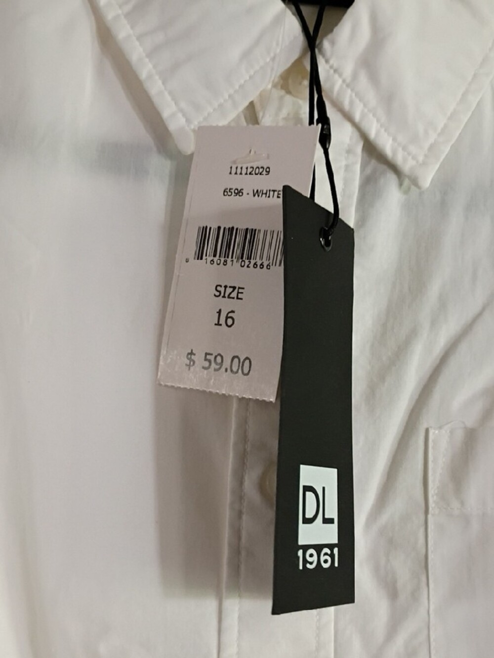 DL1961 PreTeen's Short-Sleeve White Button-Down Shirt - Picture 5 of 6